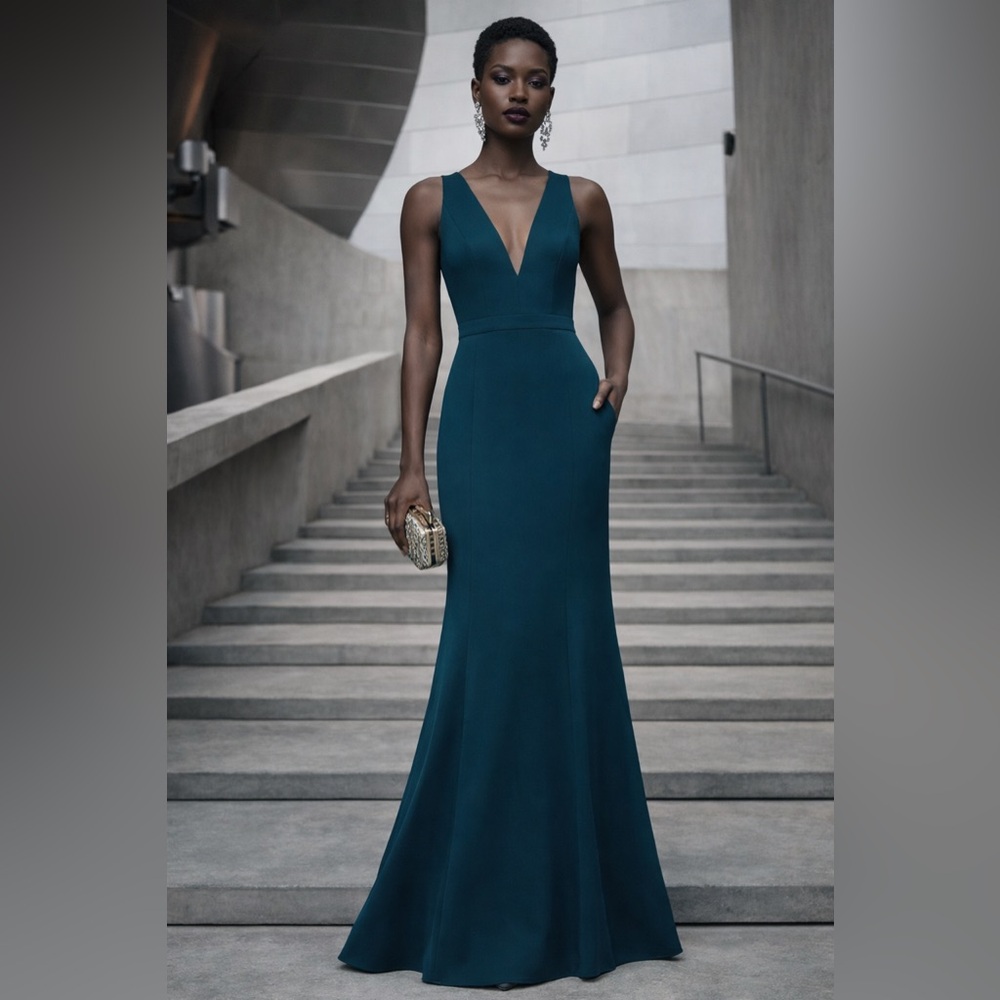 NWT BCBGMAXAZRIA Dark Teal Riva Formal Gown
MSRP $368 USD